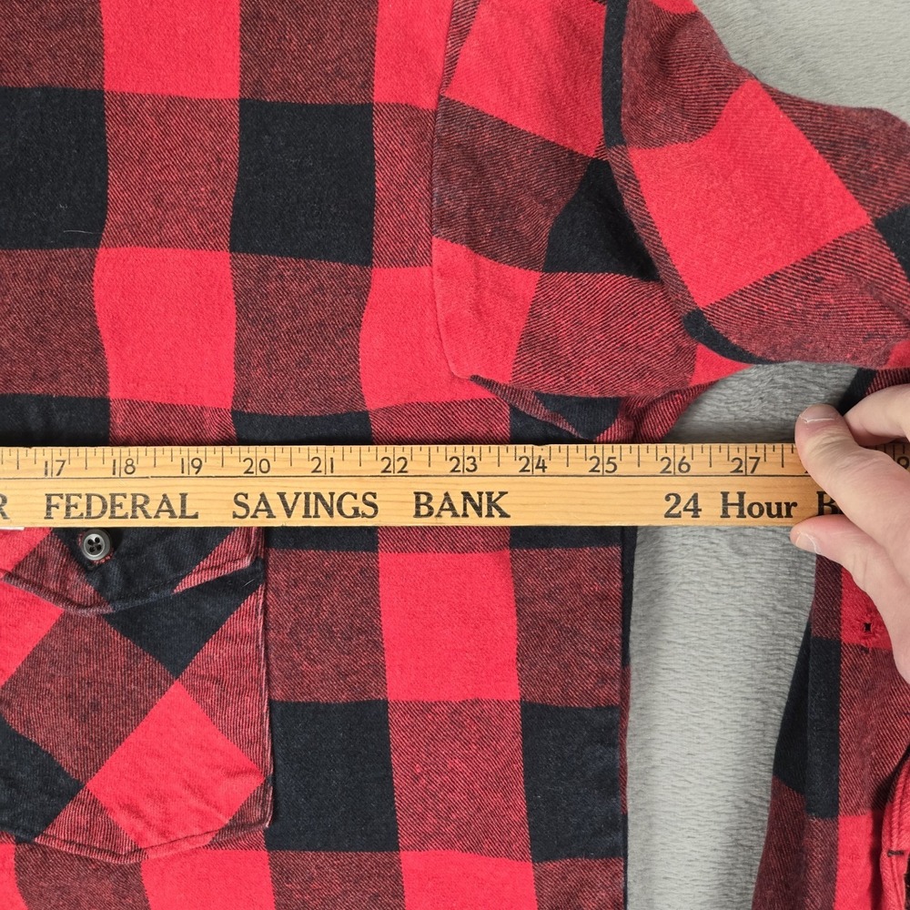 Big Bill Flannel Shirt Mens XL Button-Up Red Plaid Heavyweight USA Made *READ - Picture 8 of 8